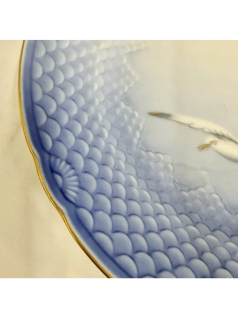 Bing & Grondahl B&G Seagull 27 Bread Dessert Plate 7.5” Denmark Blue Gold Trim